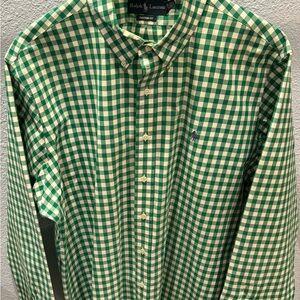 Ralph Lauren Green Checkered Men's Shirt Size XXL